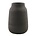 Housedoctor Groove terracotta vaso, nero, Ø15x22cm