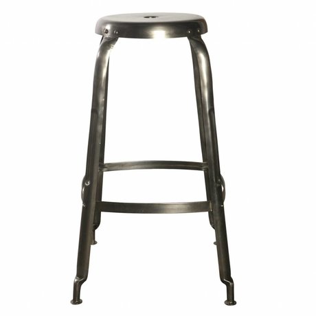 Housedoctor Definire sgabelli da bar in metallo, grigio, Ø36x75cm