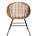 Housedoctor Chaise longue en rotin rétro, brun, 65,5x65x5x84,5cm