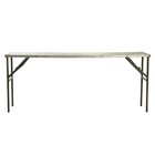 Housedoctor table de marché faite de métal, gris, 183x46x75cm