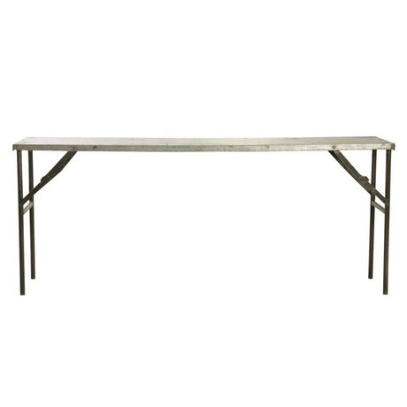 Housedoctor Marked bord lavet af metal, grå, 183x46x75cm