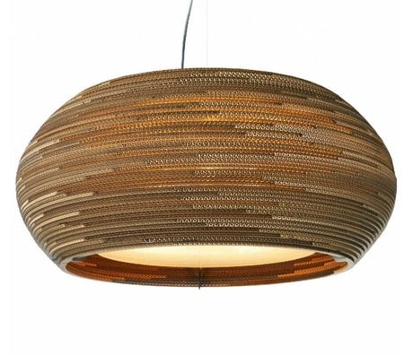 Graypants Hængende lampe Ohio 32 pap, brun, Ø82x33cm