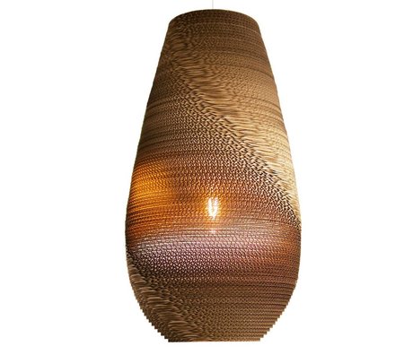 Graypants Hanging Lamp Drop 26 cardboard, brown, Ø36x65cm