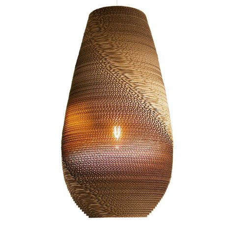 Graypants Hanging Lamp Drop 26 cardboard, brown, Ø36x65cm