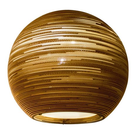 Graypants Hanging Lamp Sun 32 di cartone, marrone, Ø81x71cm