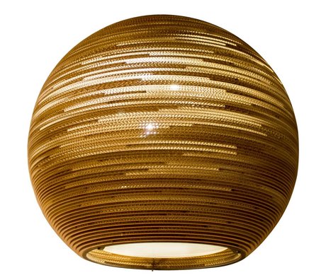 Graypants Hængende Lampe Sun 48 pap, brun, Ø128x48cm