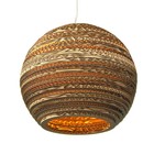 Graypants Pendelleuchte Moon 10 aus Karton, braun, Ø26x22cm