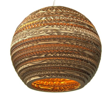 Graypants Lámpara colgante de la luna el 18 de cartón, marrón, Ø45x40cm