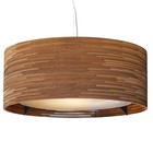 Graypants Pendelleuchte Drum 36 aus Karton, braun, Ø92x35cm