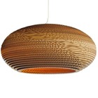 Graypants Hængende lampe Disc 24 pap, brun, Ø61x26cm