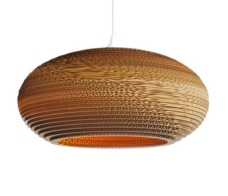 Graypants Hængende lampe Disc 24 pap, brun, Ø61x26cm