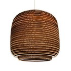 Graypants Hængende lampe Ausi 14 pap, brun, Ø39x36cm