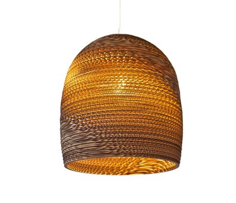Graypants Hængende lampe Bell 10 pap, brun, Ø27x28cm