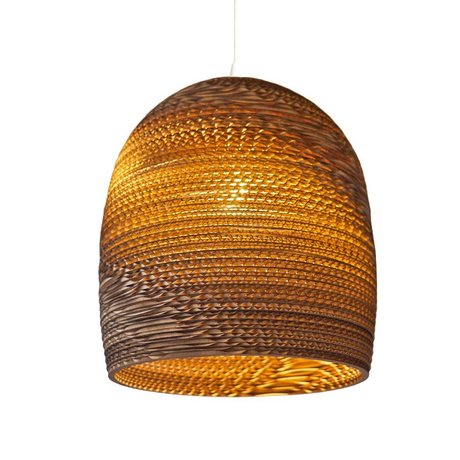 Graypants Hængende lampe Bell 10 pap, brun, Ø27x28cm