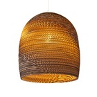 Graypants Hanging Lamp Bell 16 cardboard, brown, Ø38x40cm