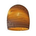 Graypants Lámpara colgante de Bell 16 de cartón, marrón, Ø38x40cm