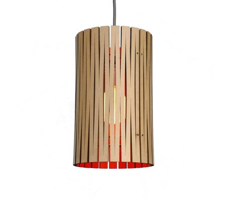 Graypants Hanging lamp Selwyn cardboard, orange, Ø18x32cm