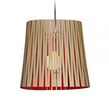 Graypants Ripley hængende lampe lavet af pap, orange, Ø29x31cm