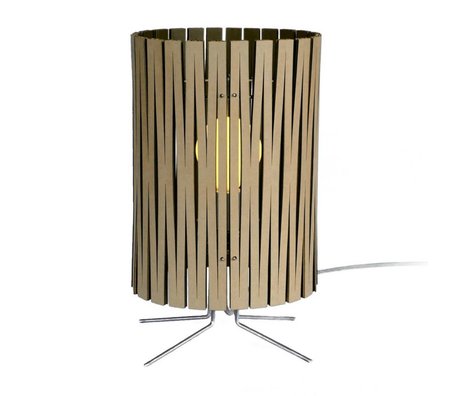 Graypants Lámpara de mesa de Palmer de cartón, negro, Ø21x39cm