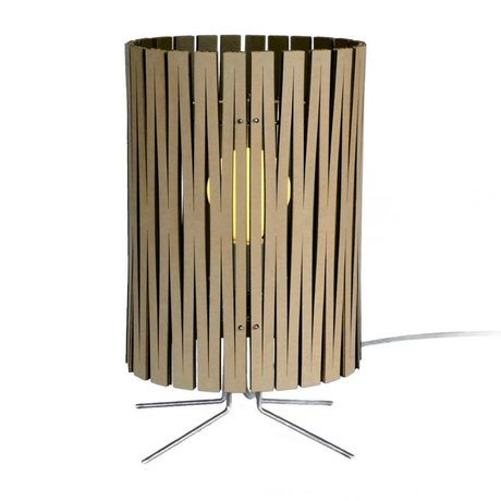 Graypants Palmer table lamp made of cardboard, black, Ø21x39cm