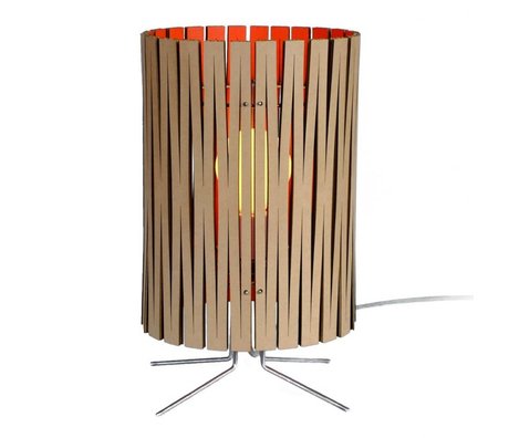 Graypants Palmer table lamp made of cardboard, orange, Ø21x39cm