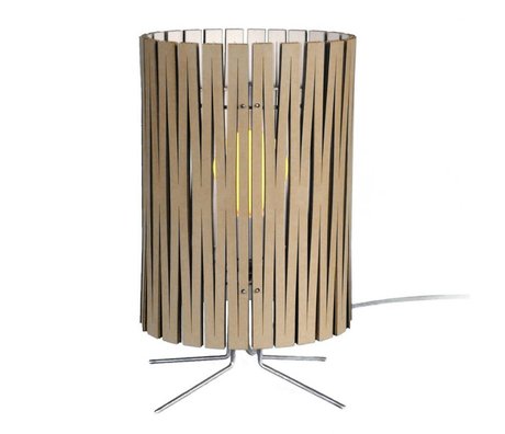 Graypants Palmer table lamp made of cardboard, white, Ø21x39cm