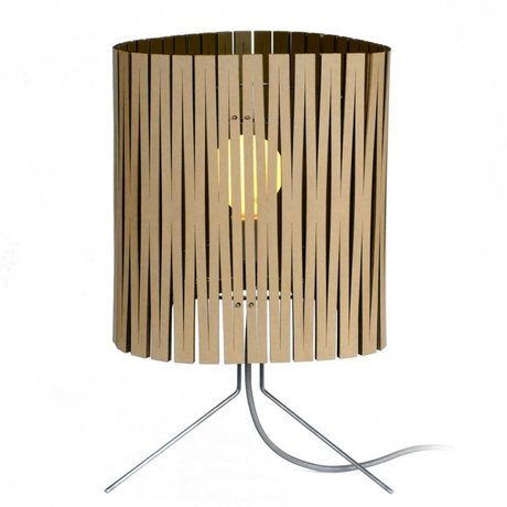 Graypants Leland table lamp made of cardboard, black, Ø26x47cm