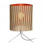 Graypants Lámpara de mesa Leland hecho de cartón, de color naranja, Ø26x47cm