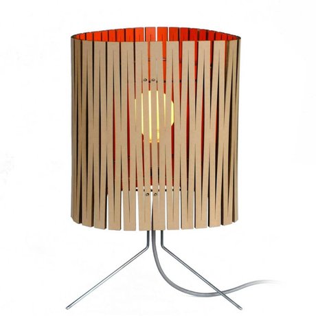 Graypants Leland table lamp made of cardboard, orange, Ø26x47cm