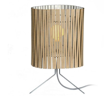 Graypants Leland table lamp made of cardboard, white, Ø26x47cm