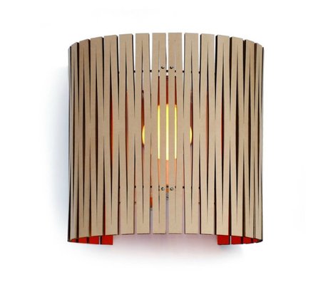 Graypants Lámpara de pared Rita cartón, naranja, Ø30x32cm