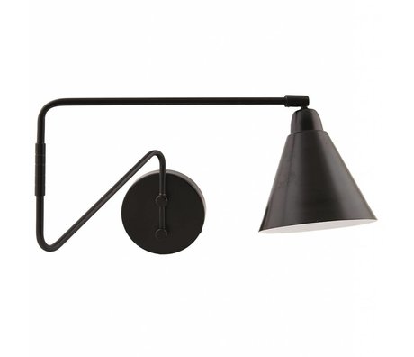 Housedoctor Lampada da parete gioco nero metallizzato / bianco Ø15x13x70cm