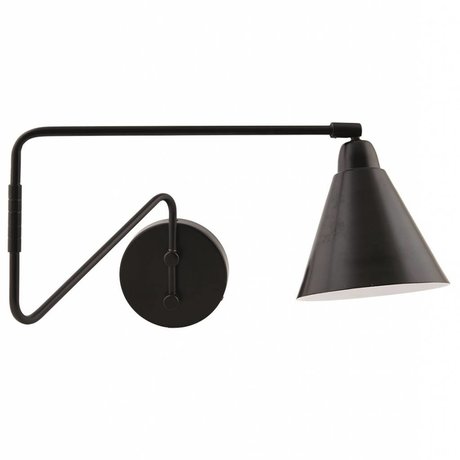 Housedoctor Jeu de la lampe mur métallique noir de Ø15x13x70cm / blanc