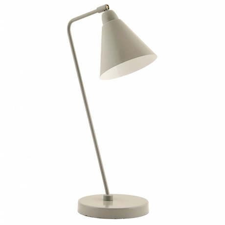Housedoctor Spil Bordlampe metallic grå / hvid 50cm