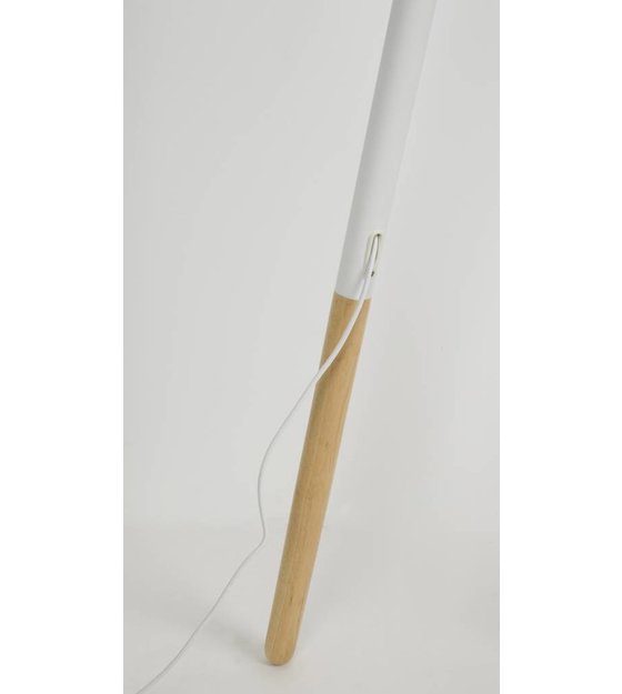 Zuiver Floorlamp Highland Metal Wood White O53xh155cm