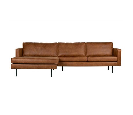 BePureHome Chaise longue de rodéo cognac gauche