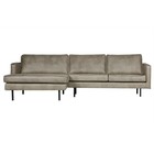 BePureHome Rodeo chaise longue linken elephant skin