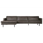 BePureHome Rodeo chaise longue links schwarz