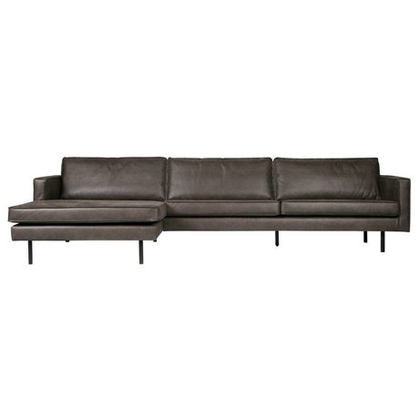 BePureHome Chaise longue de rodéo gauche noir