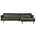 BePureHome Rodeo chaise longue rechts army