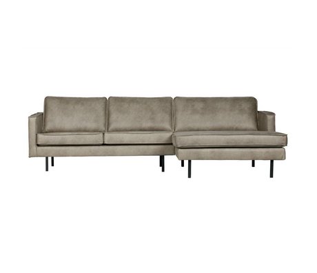 BePureHome Rodeo chaise longue højre elefant hud