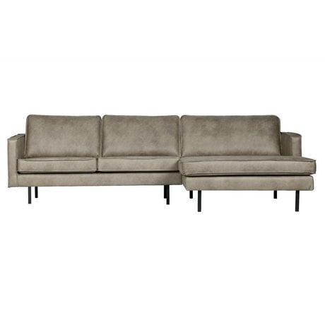 BePureHome Rodeo chaise longue rechts elephant skin