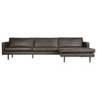 BePureHome Rodeo chaise longue derecho negro