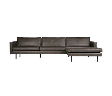 BePureHome Chaise longue Rodeo droite noir