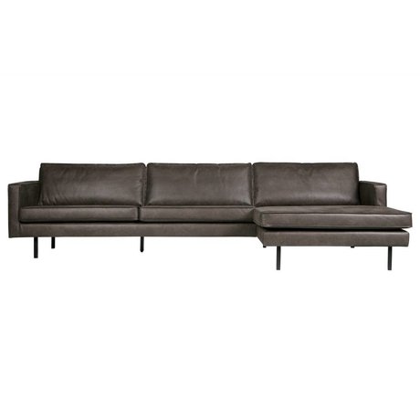 BePureHome Chaise longue Rodeo droite noir