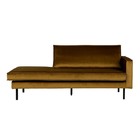 BePureHome Rodeo daybed right velvet honiggelb