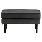 BePureHome Rodeo stool on legs velvet anthracite