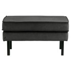 BePureHome Tabouret Rodeo Sur Pieds Velours Anthracite