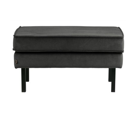 BePureHome Tabouret Rodeo Sur Pieds Velours Anthracite