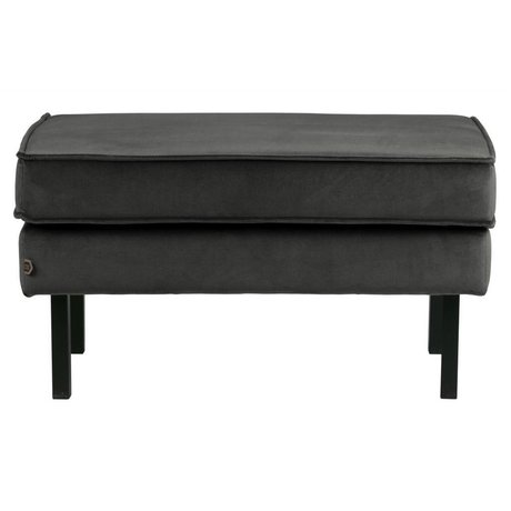 BePureHome Rodeo hocker auf beine velvet antrazit